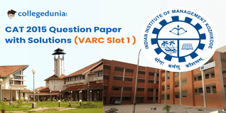 CAT 2015 Question Paper VARC Slot 1 (Available):Download Solutions with Answer Key PDF